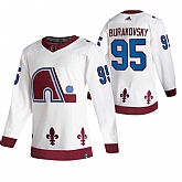 Colorado Avalanche 95 Andre Burakovsky White Adidas 2020-21 Reverse Retro Alternate Jersey Dzhi,baseball caps,new era cap wholesale,wholesale hats